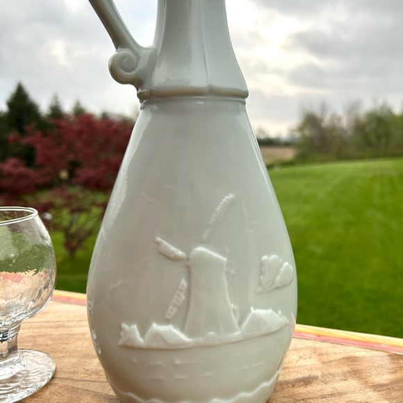 Vintage MCM Jim Beam 1963 Delft Blue Dutch Ship Windmill Decanter - Picture 7 of 10